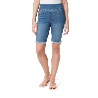 Bandolino Womens Theadora Tummy Toner Pull On Bermuda Shorts, Lamia, 6 US