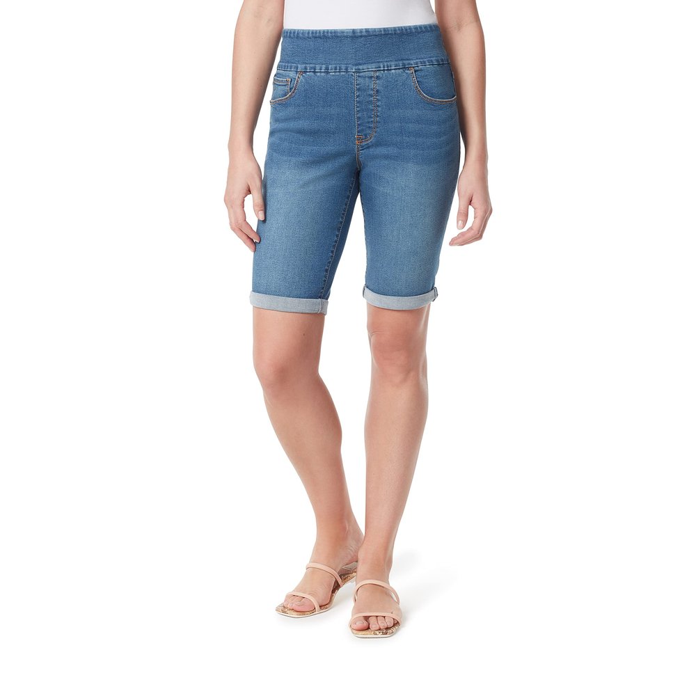 Bandolino Womens Theadora Tummy Toner Pull On Bermuda Shorts, Lamia, 6 US