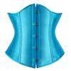 Grebrafan Women's Lace up Boned Brocade Waist Training Underbust Corsets Plus Size (US(22-24) 7XL, Sea Blue) view 1