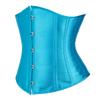Grebrafan Women's Lace up Boned Brocade Waist Training Underbust Corsets Plus Size (US(22-24) 7XL, Sea Blue) view 2
