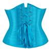 Grebrafan Women's Lace up Boned Brocade Waist Training Underbust Corsets Plus Size (US(22-24) 7XL, Sea Blue) view 3