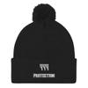 444 Protection Pom-Pom Beanie Angel Number Black view 1