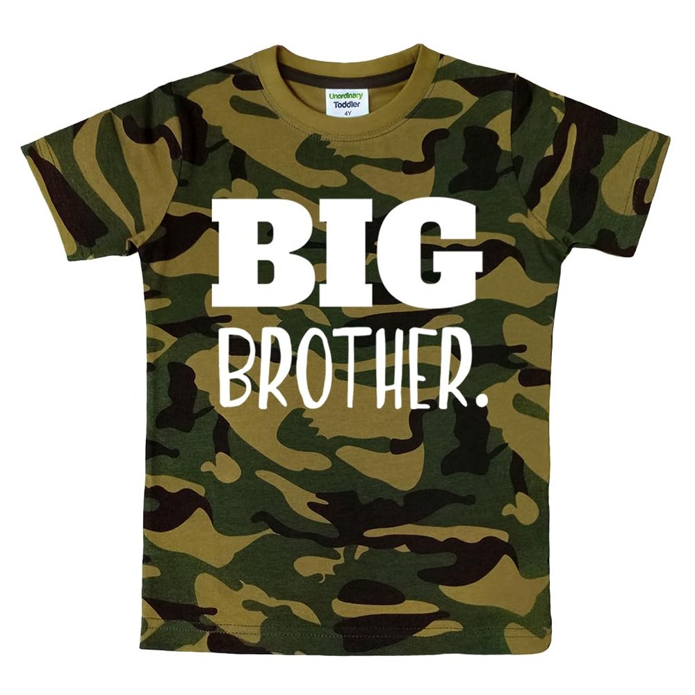 Big Brother Shirt for Toddler Promoted to Best Big Brother Announcement Baby Boys (US, Age, 7 Years, Camo)