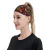 Workout Headbands for Men Women Hippie Peace Symbol Flower Floral Stretchy Hair Bands Running Sweat Bands view 4