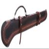 SHOWMEN CRAFT Barbed Wire Tooled Gun Scabbard with Copper Buckles (34") view 1
