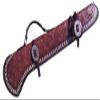 SHOWMEN CRAFT Floral tooled gun scabbard with engraved silver buckles (34") view 1