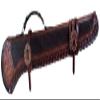 SHOWMEN CRAFT Basketweave Tooled Gun Scabbard with Copper Buckles (34") view 1