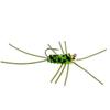 The Fly Fishing Place Tungsten Bead Jigged Pat's Rubber Legs Nymph Fly Fishing Flies - Chartreuse and Black with Olive Legs - Trout and Bass Wet Fly Pattern - 6 Flies Hook Size 10 view 2