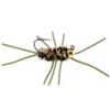 The Fly Fishing Place Tungsten Bead Jigged Pat's Rubber Legs Nymph Fly Fishing Flies - Coffee and Black with Olive Legs - Trout and Bass Wet Fly Pattern - 6 Flies Hook Size 10 view 2