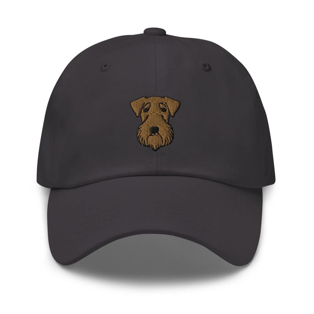 Airedale Terrier hat, Embroidered Unisex Baseball hat, Airedale Terrier mom dad hat, Dog Lover Gifts, Design 2. Dark Grey