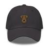 Airedale Terrier hat, Embroidered Unisex Baseball hat, Airedale Terrier mom dad hat, Dog Lover Gifts, Design 2. Dark Grey view 1