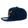 Aloha Hawaii Hat Hawaiian Flower Embroidered Snapback Flat Bill Baseball Cap (Navy Blue - Aloha 1) view 3