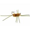 The Fly Fishing Place Tungsten Bead Jigged Pat's Rubber Legs Nymph Fly Fishing Flies - Coffee and Tan with Olive Legs - Trout and Bass Wet Fly Pattern - 6 Flies Hook Size 10 view 2