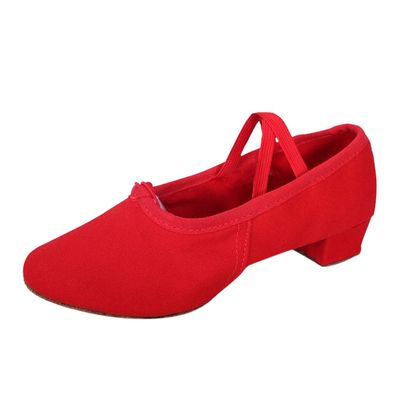 CsgrFagr Women Ladies Dancing Prom Ballroom Latin Ballet Dance Singles Shoes Riding Boots Women (Red, 7.5)