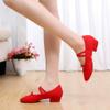 CsgrFagr Women Ladies Dancing Prom Ballroom Latin Ballet Dance Singles Shoes Riding Boots Women (Red, 7.5) view 4