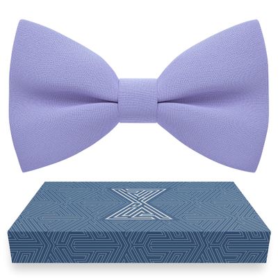 Bow Tie House Babies Classic Pre-Tied Bow Tie Formal Solid Tuxedo (Small, Lavender)