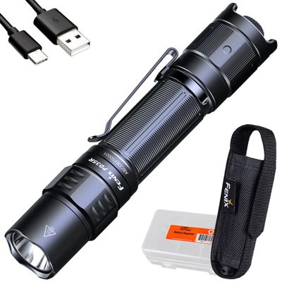 Fenix PD35R Tactical Flashlight, USB-C Rechargeable, 1700 Lumen with Organizer