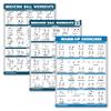3 Pack - Medicine Ball Workouts Volume 1 & 2 + Warm Ups Exercise Poster Set - Fitness Charts (18 x 24, LAMINATED) view 1