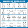 3 Pack - Medicine Ball Workouts Volume 1 & 2 + Warm Ups Exercise Poster Set - Fitness Charts (18 x 24, LAMINATED) view 4
