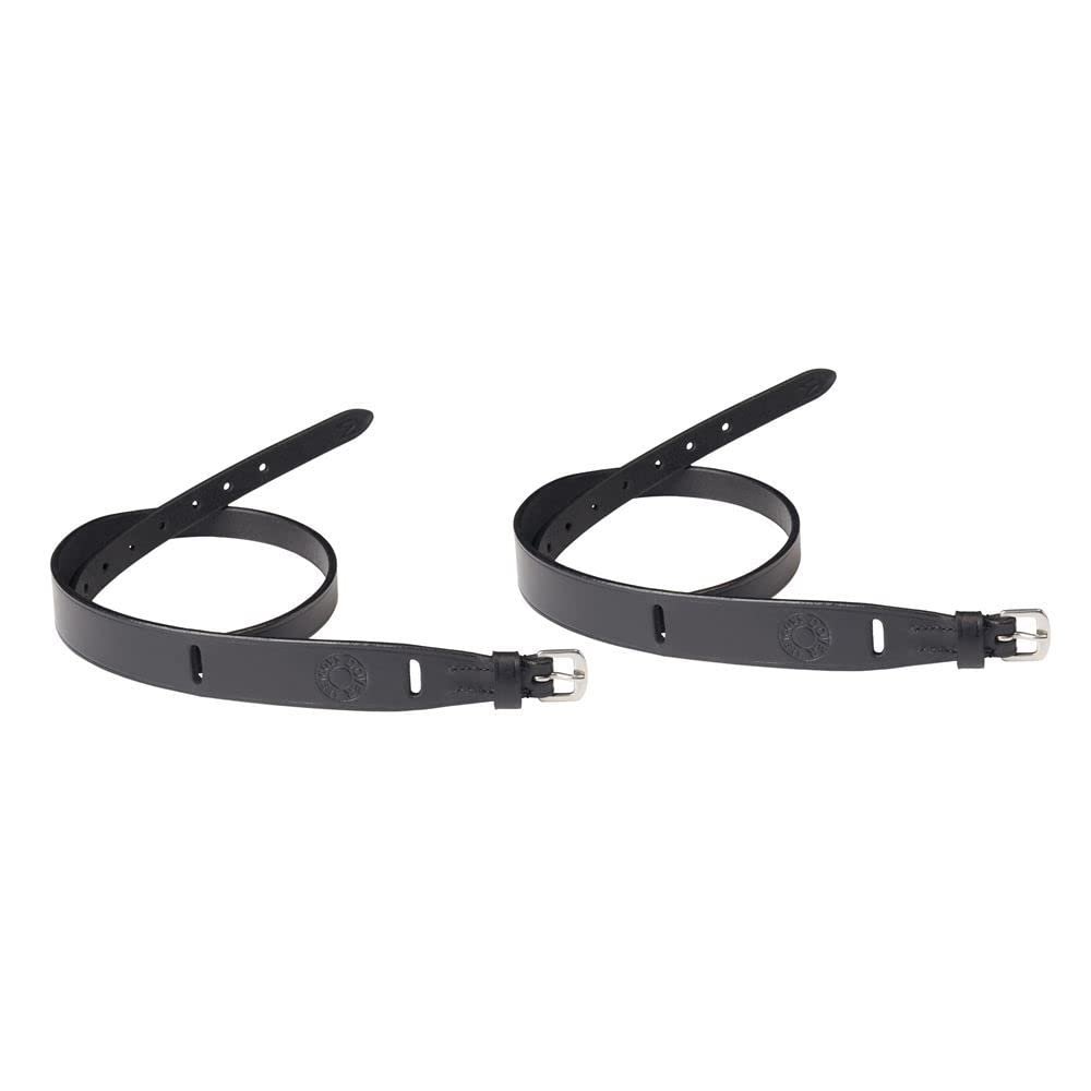 Dover Saddlery Leather Jodhpur Garter Straps, Color: Black, Size: Medium