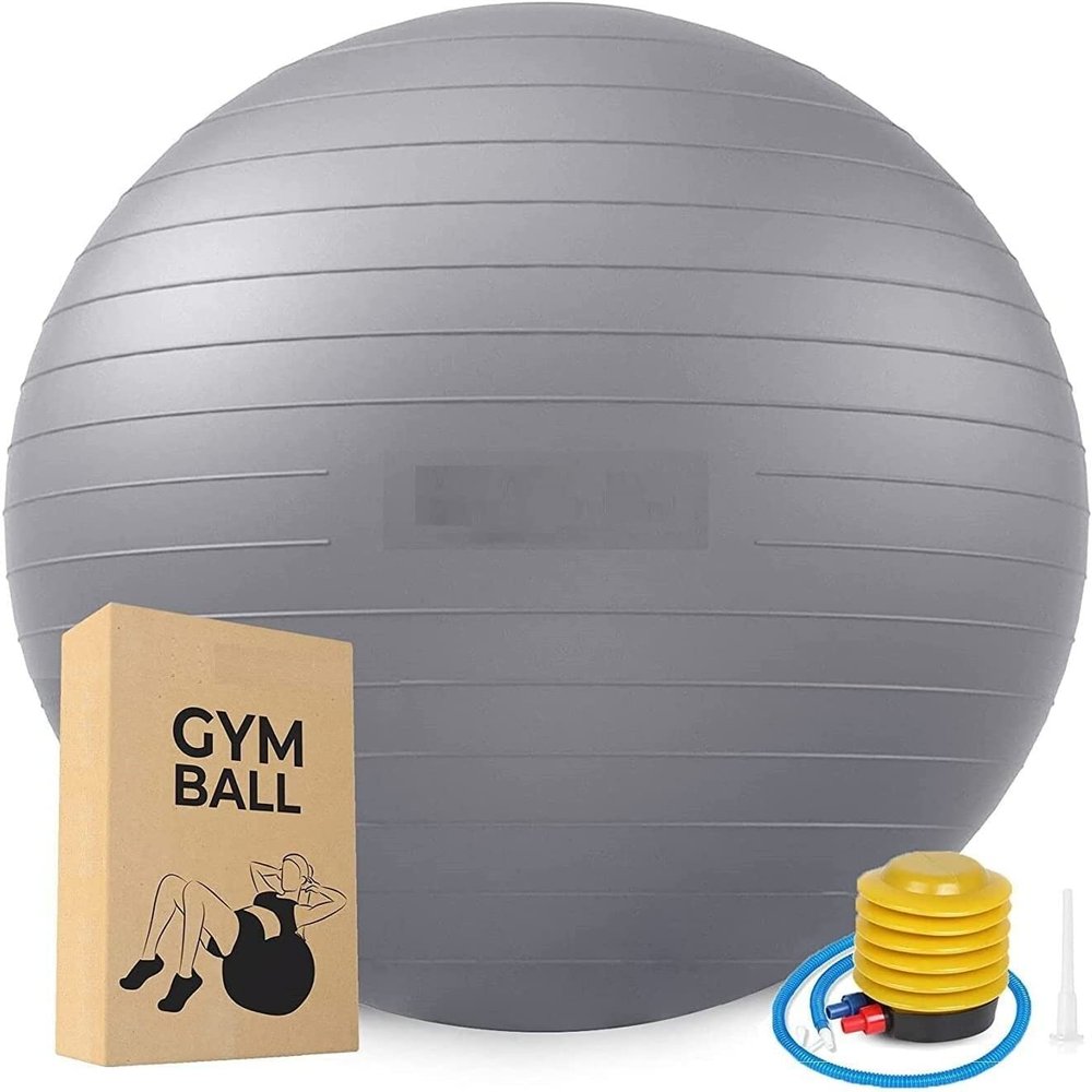 sainio Gym Ball for Exercise Anti Burst Exercise Ball with Foot Pump for Workout Yoga