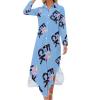Fuck Ice Cream Shirt Dress Long Sleeve Button Down Dress Casual Loose Maxi Dresses for Women S view 1