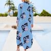 Fuck Ice Cream Shirt Dress Long Sleeve Button Down Dress Casual Loose Maxi Dresses for Women S view 2