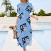 Fuck Ice Cream Shirt Dress Long Sleeve Button Down Dress Casual Loose Maxi Dresses for Women S view 3