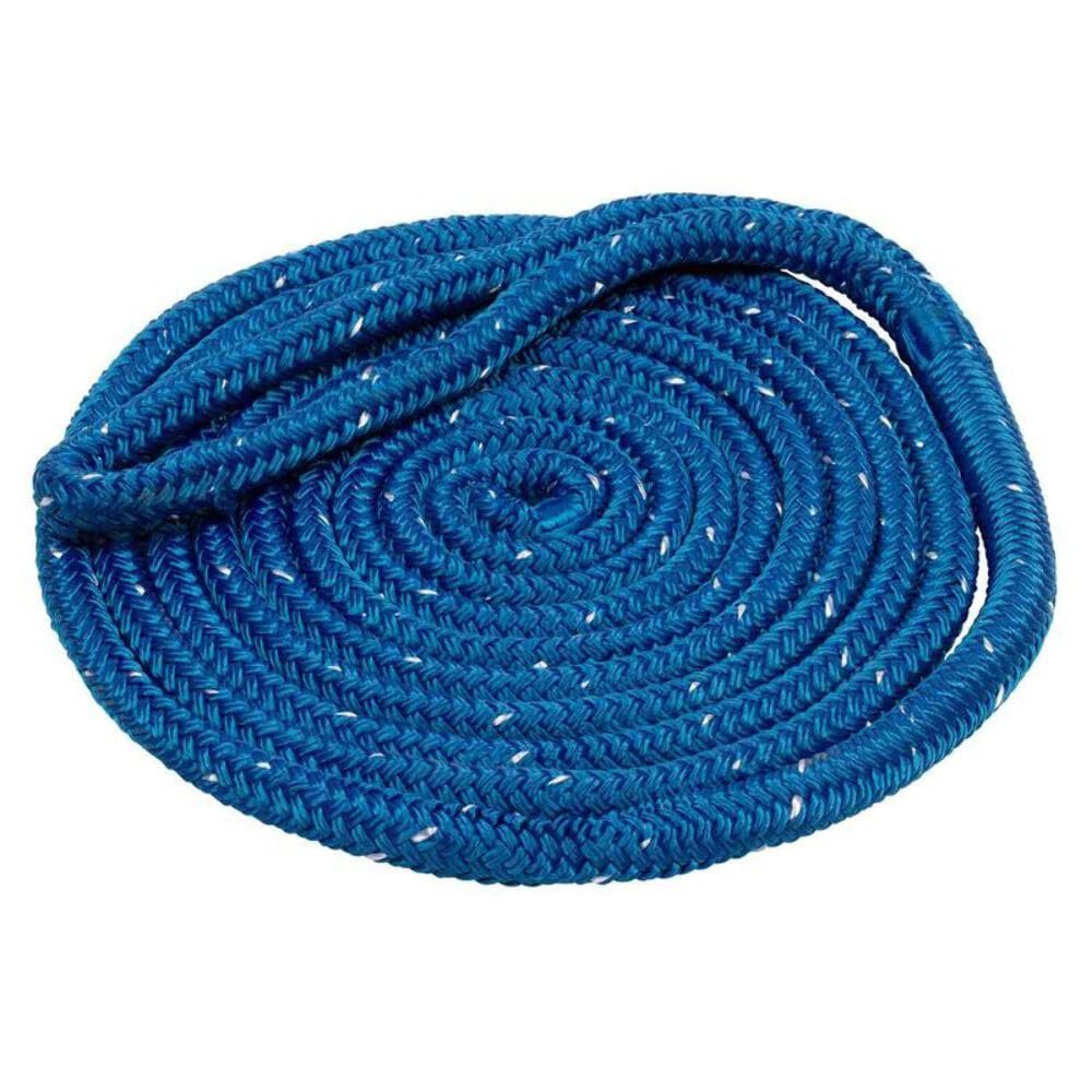 New England Ropes 3/8" Double Braid Dock Line - Blue w/Tracer - 25'