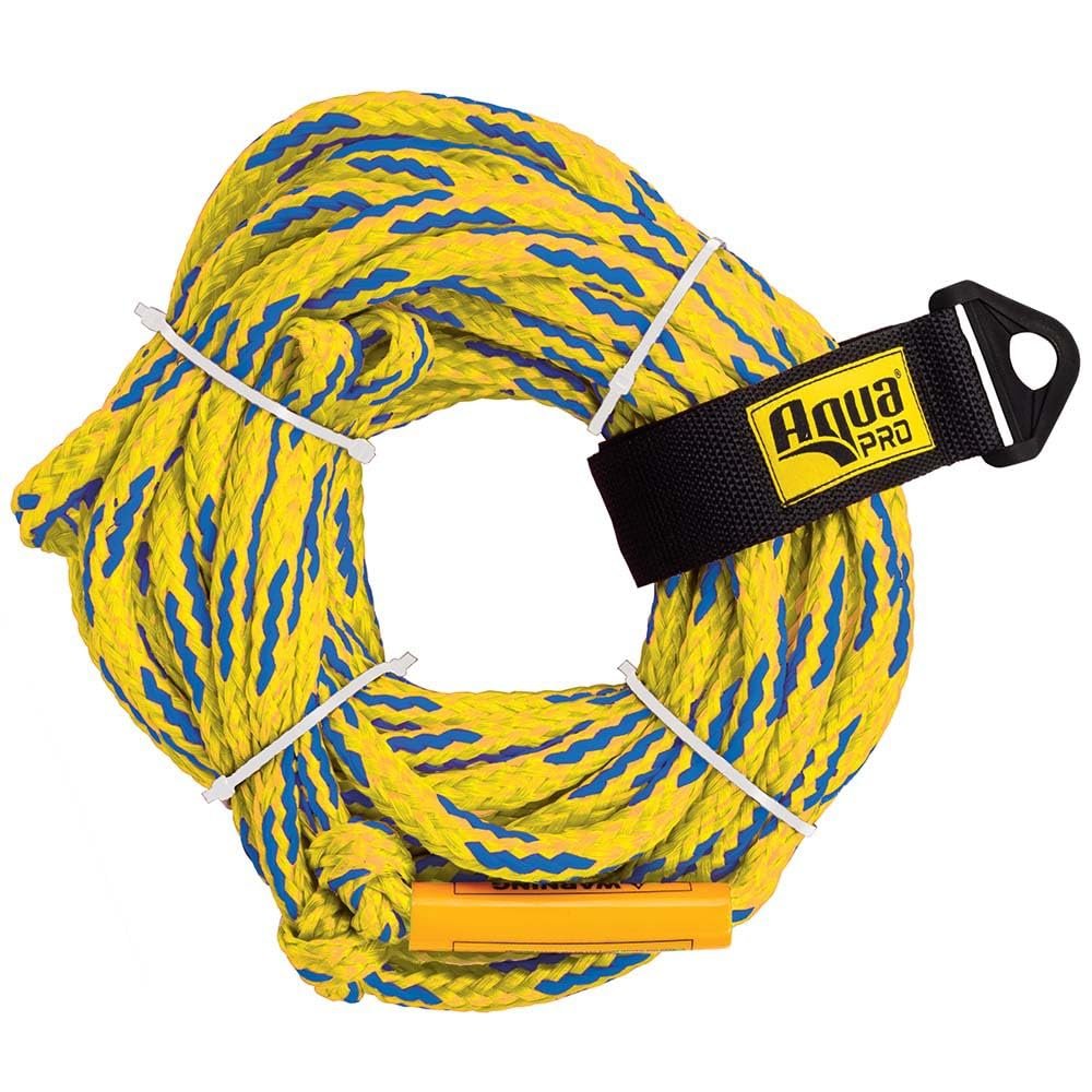 Aqua 4-Person Floating Towable Tow Rope, for Towable Tubes, Wake Boarding, Water Skiing & Watersports, 60 ft. Yellow