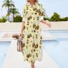 Bumble Bee Shirt Dress Long Sleeve Button Down Dress Casual Loose Maxi Dresses for Women XL view 3