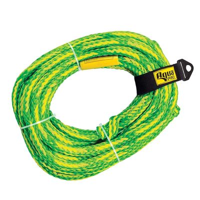 Aqua 6-Person Floating Towable Tow Rope, for Towable Tubes, Wake Boarding, Water Skiing & Watersports, 60 ft. Green