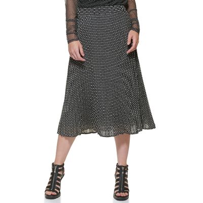 DKNY Women's Sportswear Knit Skirts,BLK/Ivry Combo,XL
