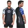 KOMBAT USA Short Sleeve Rash Guard KC Ocean & Snow | MMA, BJJ Comprasion Short Sleeve | Jiu Jitsu, Mens BJJ, No GI (US, Alpha, Medium, Regular, Regular, Black) view 1