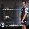 KOMBAT USA Short Sleeve Rash Guard KC Ocean & Snow | MMA, BJJ Comprasion Short Sleeve | Jiu Jitsu, Mens BJJ, No GI (US, Alpha, Medium, Regular, Regular, Black) view 3