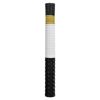 DSC Crest Cricket Bat Grip | Color: White/Black | Pack of 1 | Material: Rubber | Better Shock Absorption | Enhanced Control | Simple Installation | Usage for All Players | Comfortable Fit