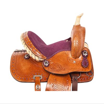 Western Saddle Premium Leather Barrel Racing Horse Saddle Tack Size 14" to 18" Inches Seat Western Horse Saddle by TACK PRO (18 Inches)