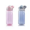 DEARART 20oz 2-Pack Pink & Grey Water Bottle with Clip No Straw, 100% Leakproof TRITAN Materila Lockable Lid, Flip Up lid, Suit Office Home Travel School Gym etc. view 1