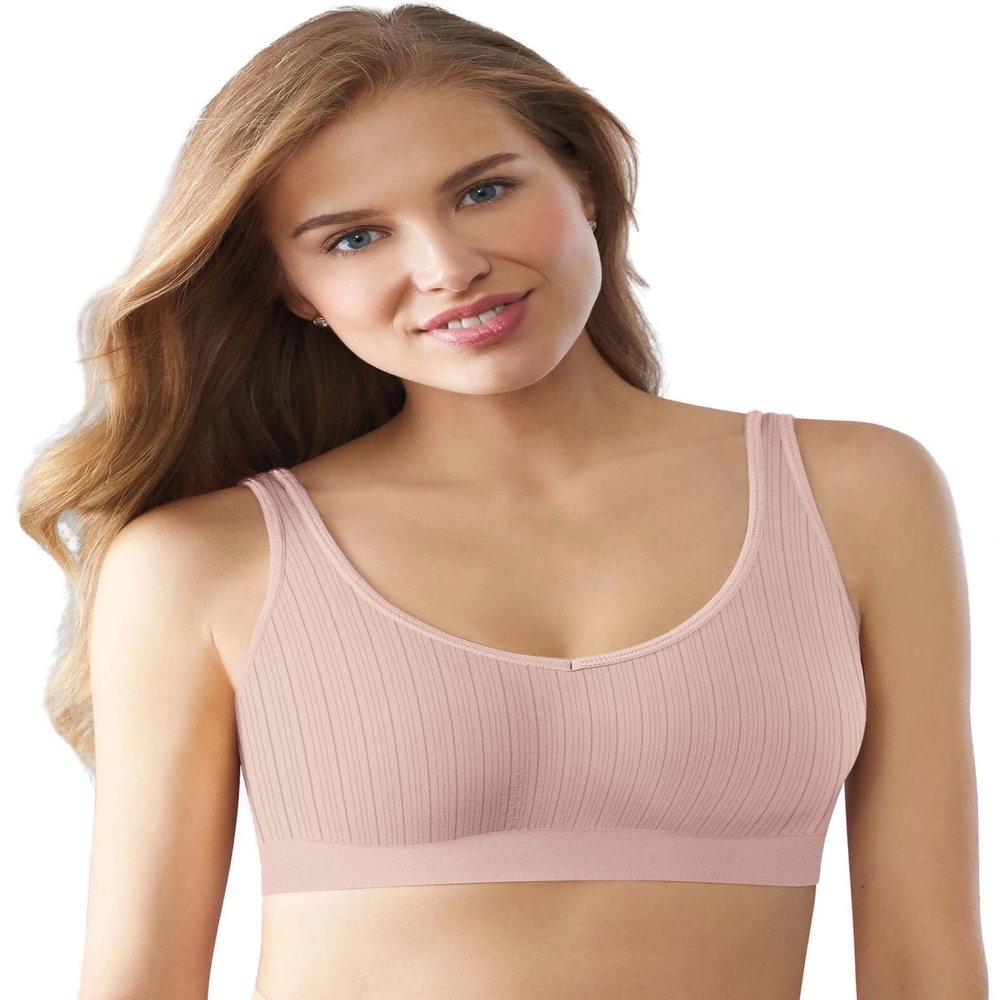 Bali Womens One Smooth All Around Smoothing Bralette, L, Gloss