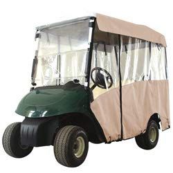 Technical Precision Replacement for EZGO/Cushman/TEXTRON PRO FIT 4 Passenger Enclosure TAN RXV Model for Year 2011