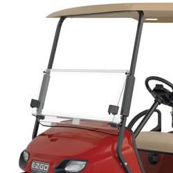 Replacement For EZGO / CUSHMAN / TEXTRON CLEAR FOLD DOWN WINDSHIELD KIT 2014 TXT FOR GAS TXT 2+2 2016 GOLF CART by Technical Precision