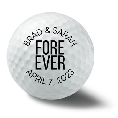 Fore Ever Custom Golf Ball Wedding Favors for Guests, Bulk Wedding Favors, Personalized Golf Balls for Wedding Gifts, Wedding Party Favors (200 Balls)