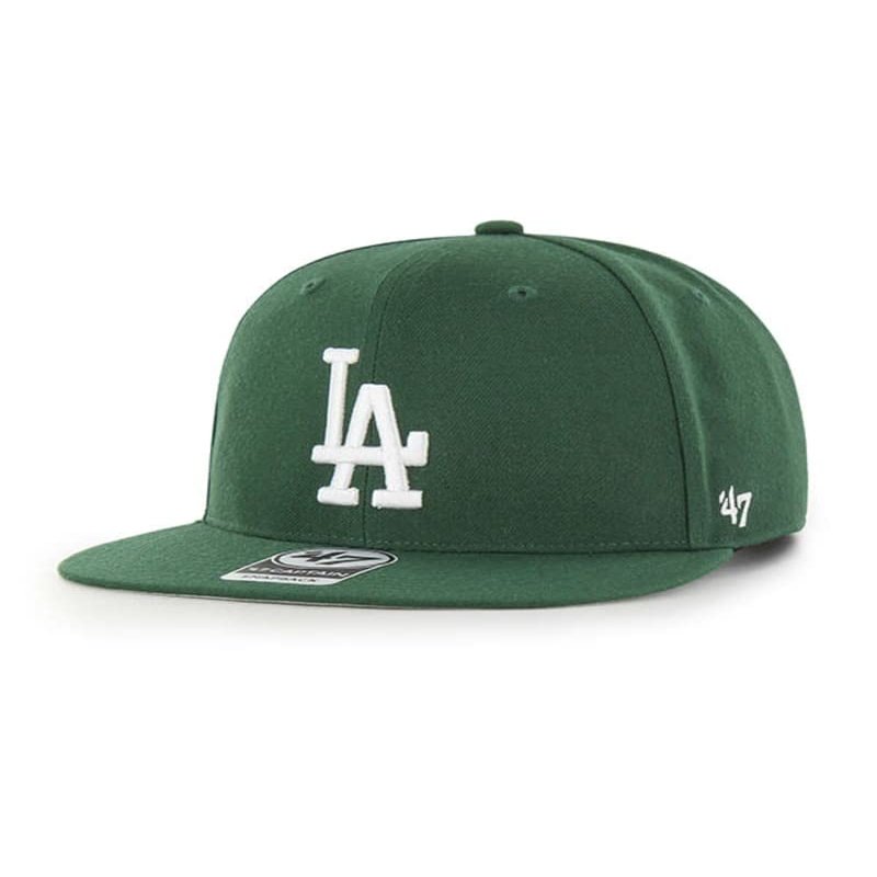 47 Los Angeles Dodgers Hat Mens Womens Adjustable Baseball Cap, Structured Fit, Dark Green, One Size