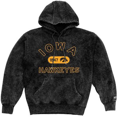 Iowa Hawkeyes NCAA Officially Licensed Mineral Wash Hooded Sweatshirt Applique, Large