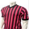 Smitty | USA-200-PINK | Pink Black 1" Stripe Men's Basketball Referee Shirt USA Flag | Official Performance Mesh (Large) view 1