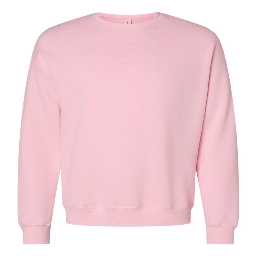 BELLA + CANVAS - Unisex Sponge Fleece Drop Shoulder Crewneck Sweatshirt - 3945 - Pink - L