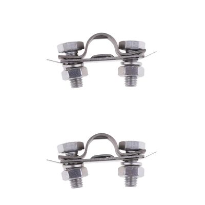  2 Marine Yacht Throttle Cable Tube Clamp and Shim Shaped Steel