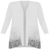Womens Ladies Fancy Long Sleeve Open Front Sequin Pattern Sparkle Cardigan Top White US 18-20 view 1