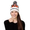 Cincinnati Bengals NFL White Stripe Big Logo Light Up Beanie view 2