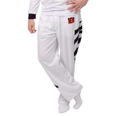Cincinnati Bengals NFL Mens White Stripe Pajama Pants - L